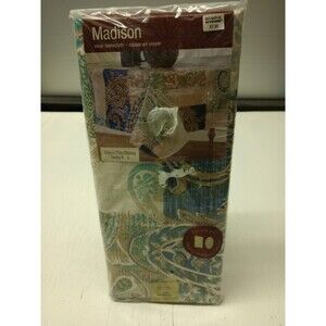 Vinyl Flannel Back Tablecloth, 52"x70" Oblong, COLORFUL FLOWERS & PAISLEY